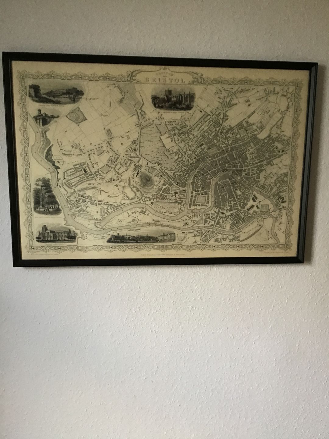 Customer photo review of Old Map of Bristol in 1851 by Tallis & Rapkin - Clifton, Temple Meads, Castle, Redcliffe