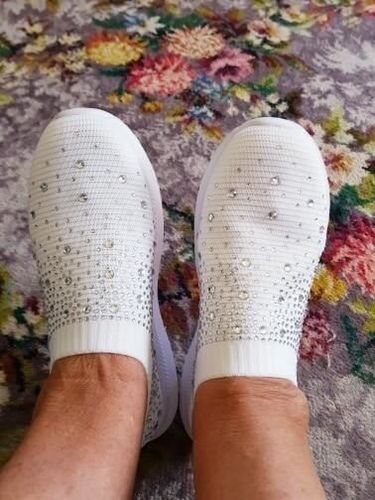 Customer photo review of [SUMMER 2021] Kafa™ Women's Crystal Breathable Slip On Shoes【BUY 2 FREE SHIPPING】