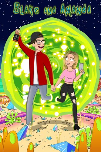 Customer photo review of 'Rick and Morty' Custom Portrait