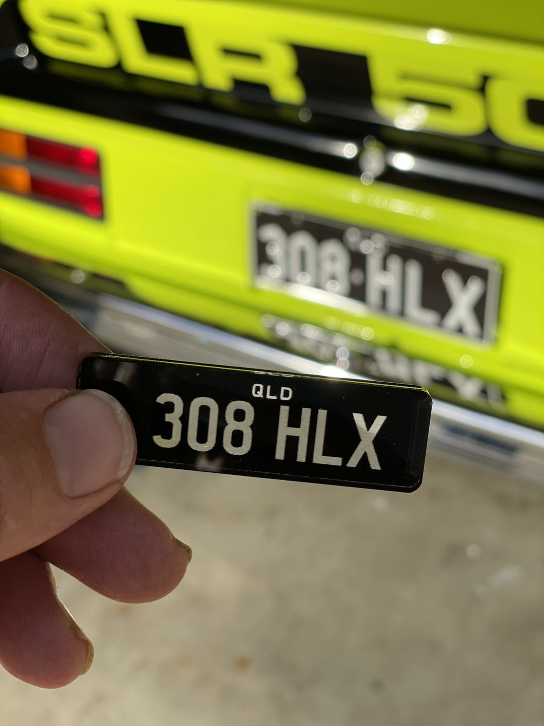 Customer photo review of QLD Colour Licence Plate Custom Keychain