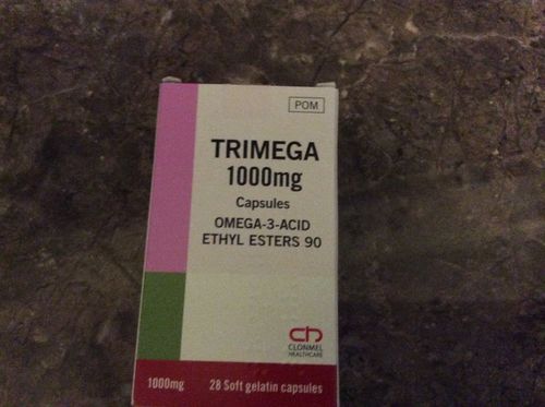 Customer photo review of Trimega (same as Omacor) Capsules- Omega 3 Fatty Acids To Reduce Cholesterol
