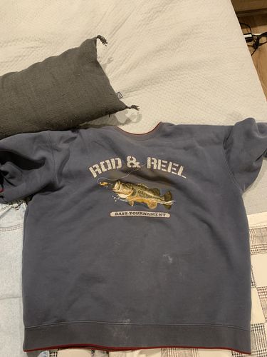 Customer photo review of Rod & Reel Bass Tournament Fishing Sweatshirt Size XL