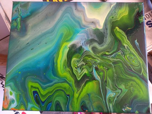 Customer photo review of Workshop: Acrylic Pouring / Einstieg ins Acrylgießen
