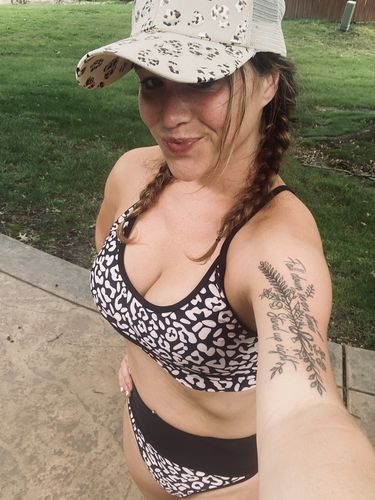 Customer photo review of Leopard Panel High Waist Bikini