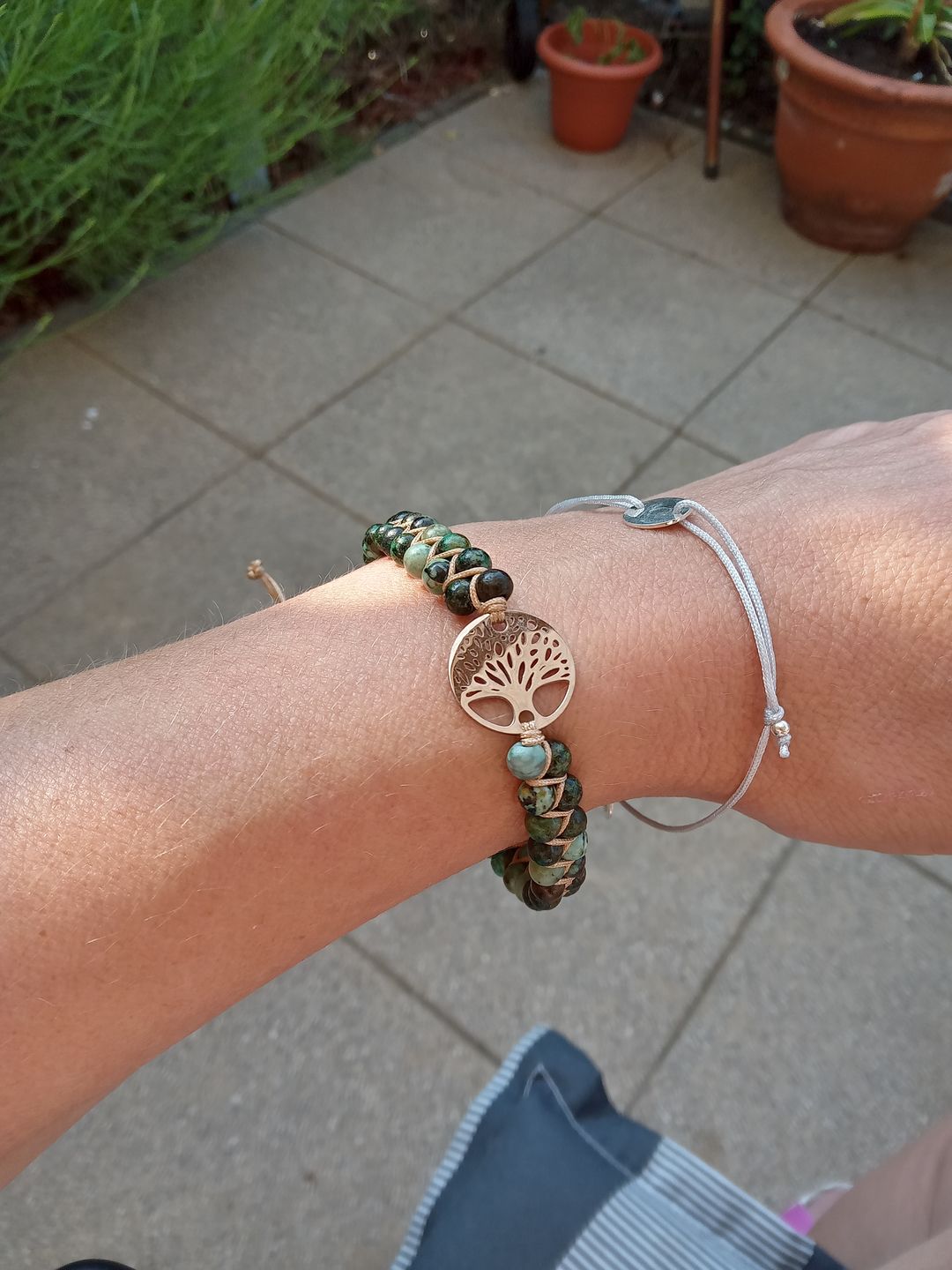Customer photo review of LEBENSBAUM Armband aus Afrikanischen Jaspissteinen
