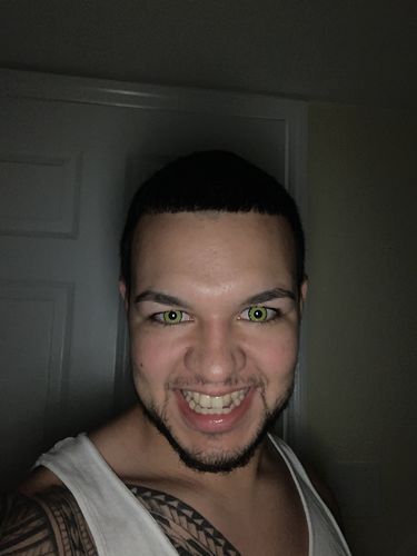 Customer photo review of Twilight Yellow Cosplay Contact Lenses