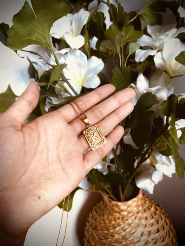 Customer photo review of Letter Necklaces