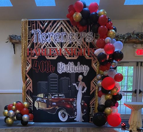 Customer photo review of Custom Fabric Backdrop for Birthday&Baby Shower&Wedding& Any Event Decorations