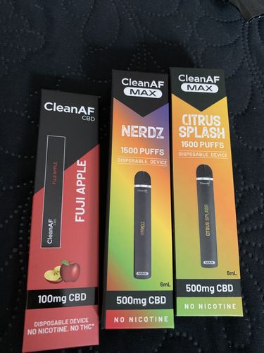 Customer photo review of 500 mg CBD Disposable Vape ~ CleanAF MAX in 10 Flavors