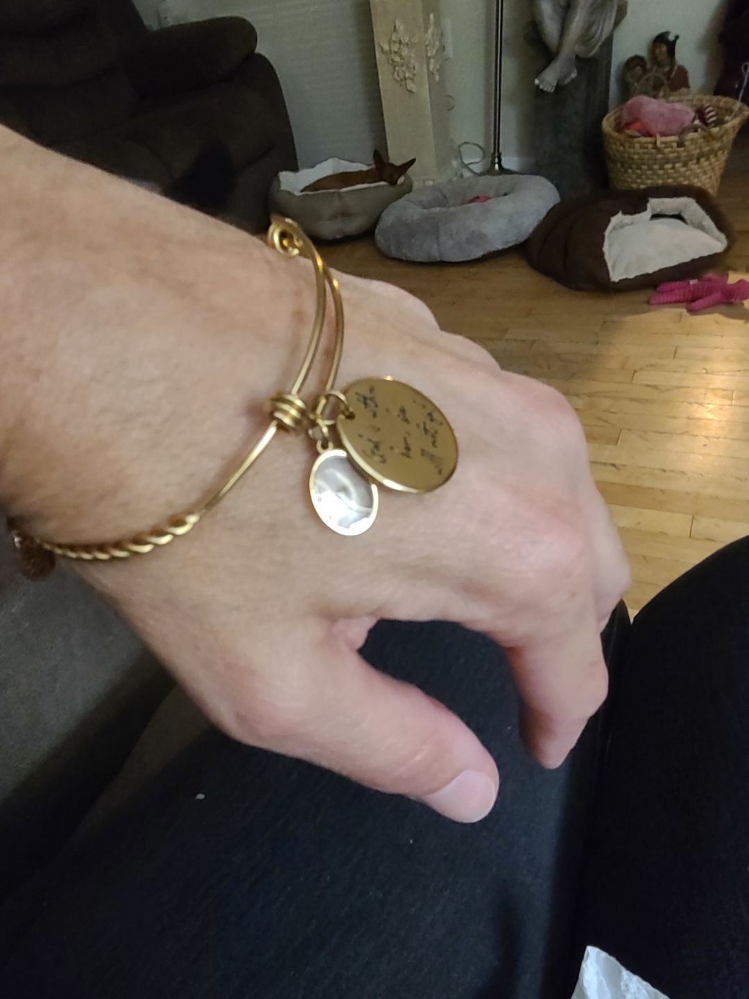 Customer photo review of God is Within Her, She Will Not Fail Bracelet