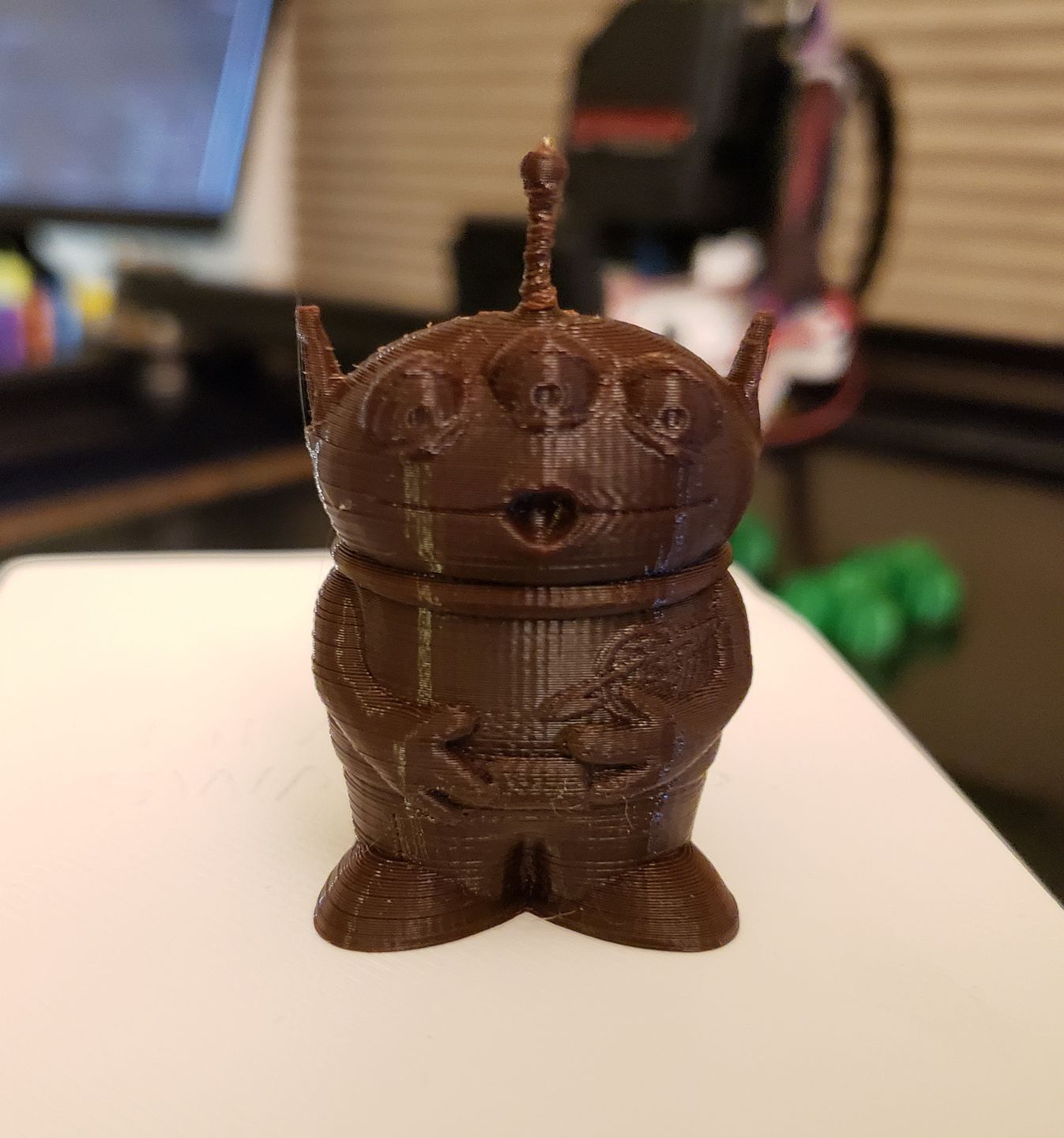 Customer photo review of Chocolate Brown PETG Filament 1.75mm