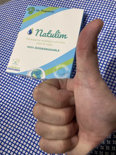 Customer photo review of Eco-Tiras de Detergente 40 lavados Natulim