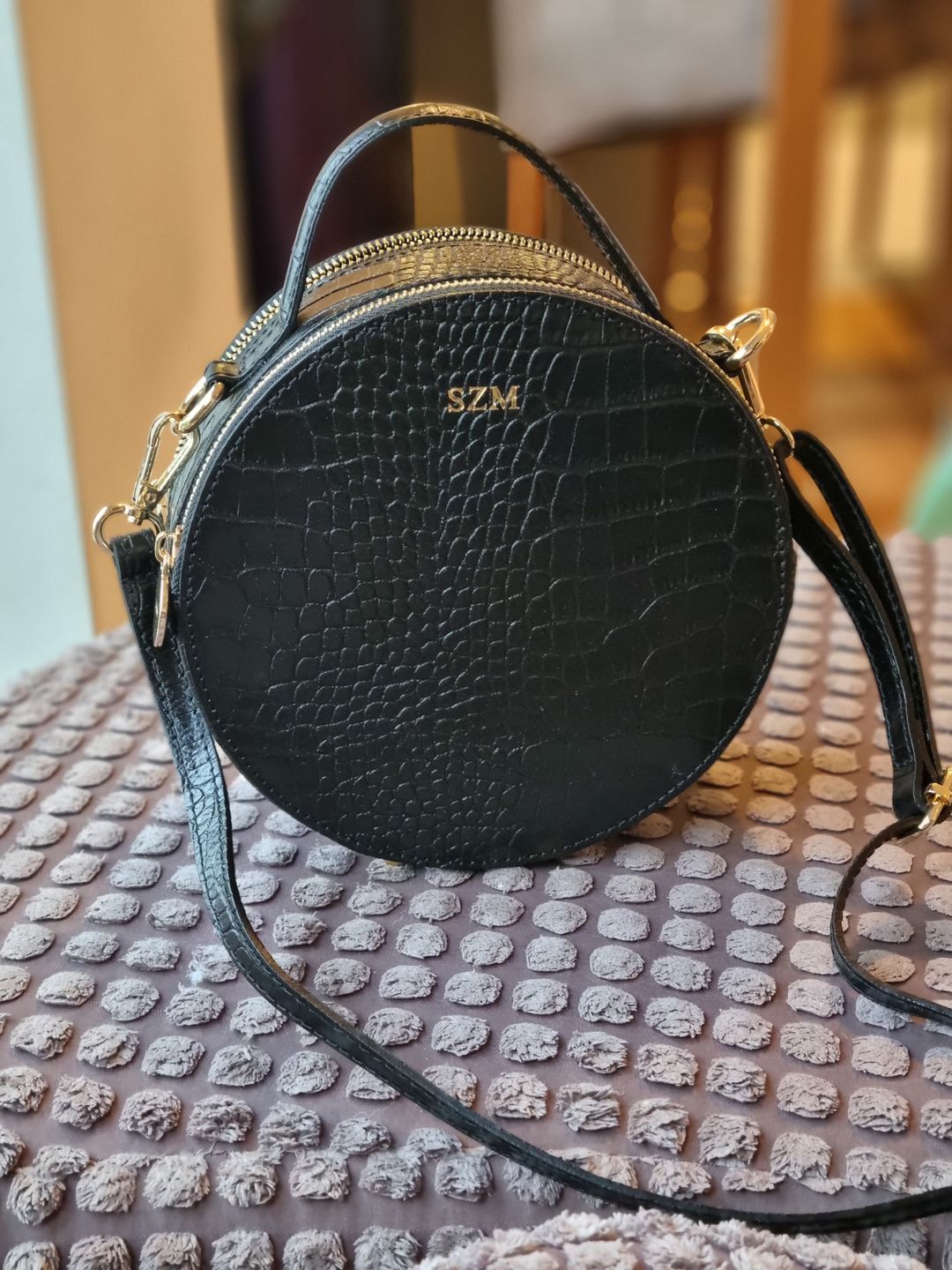 Customer photo review of The Rosie Circle Croc Bag