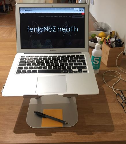 Customer photo review of Laptop Stand | Home Office Edition