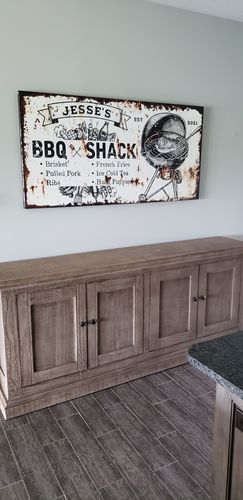 Customer photo review of BBQ Shack - Personalized Huge Canvas