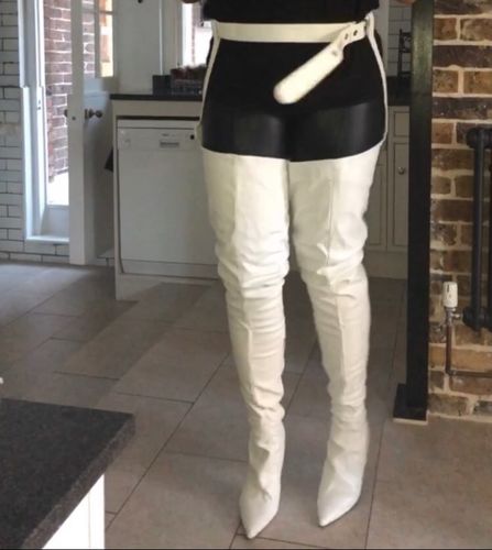 Customer photo review of Solid Color Stylish Boot Cuffs with Belt