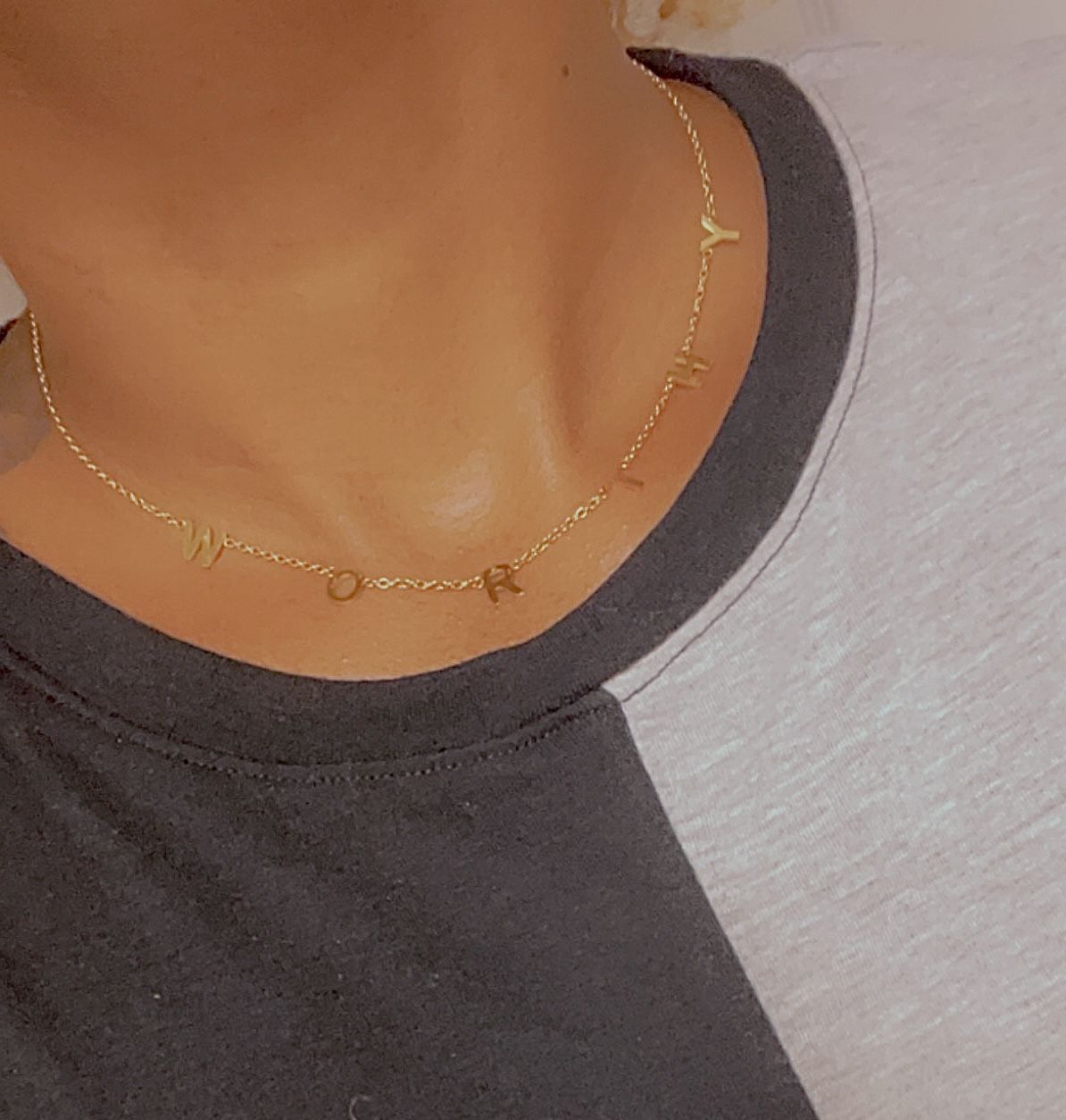 Customer photo review of WORTHY NECKLACE