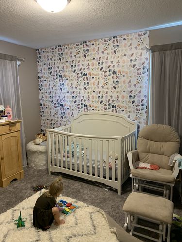 Customer photo review of Removable Wallpaper Peel and Stick Wallpaper Wall Paper Wall Mural - Watercolor Brush Strokes - A356