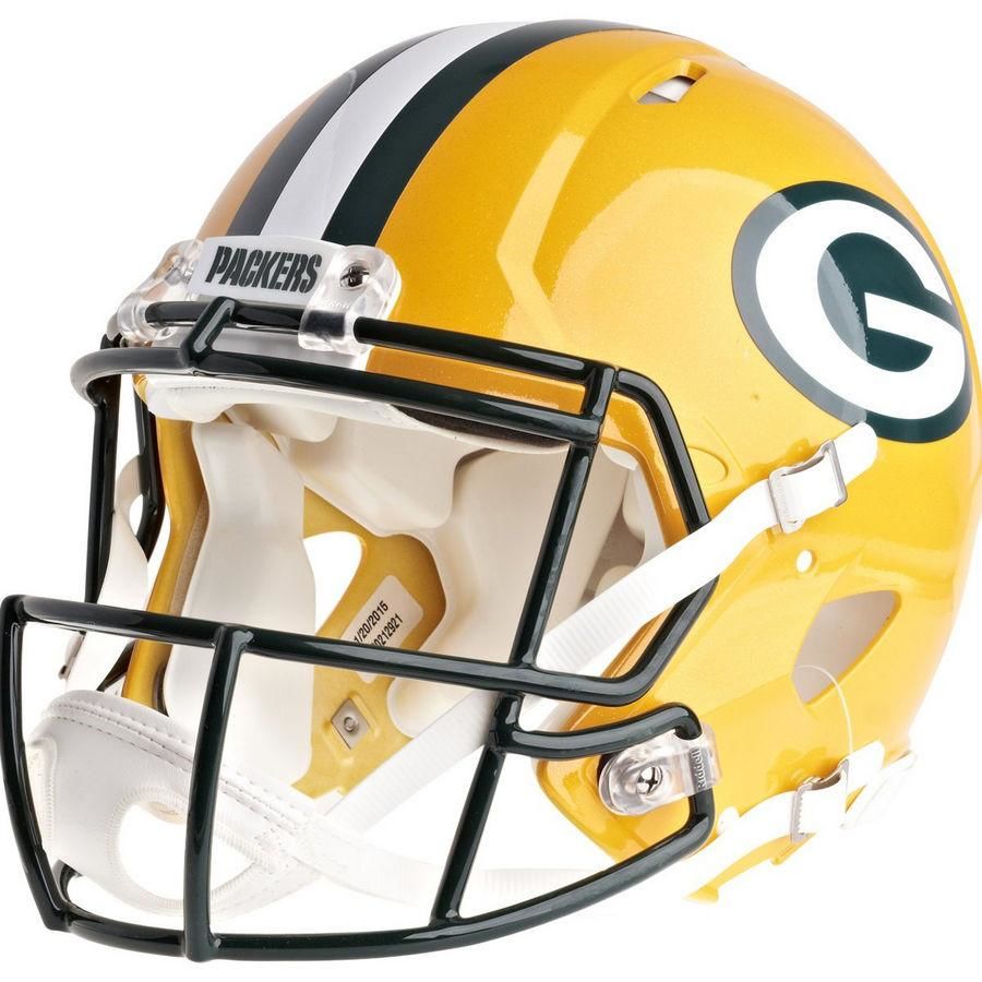 Customer photo review of Green Bay Packers Riddell Revolution Speed Authentic Football Helmet