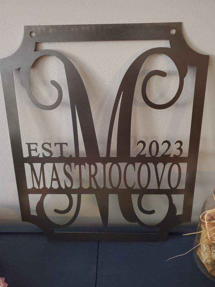 Customer photo review of Embellished Monogram with Established Date- 2 sizes
