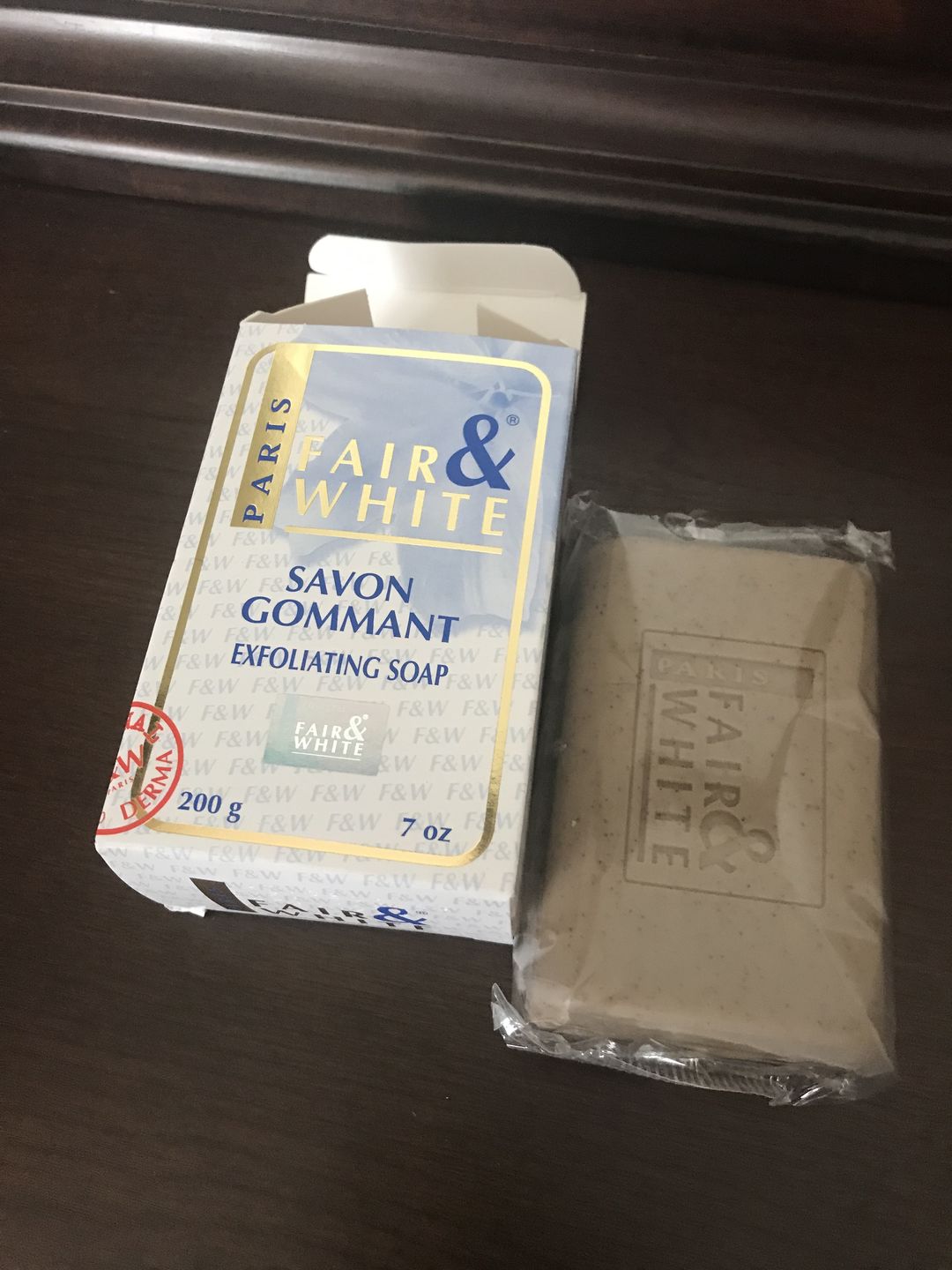 Customer photo review of Fair and White Original Exfoliating Soap 200 gm / 7 oz