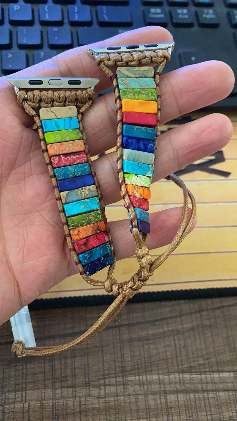 Customer photo review of Healing Chakra Apple Watch Strap