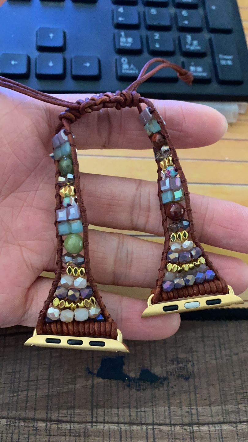 Customer photo review of Healing Crystal Apple Watch Strap