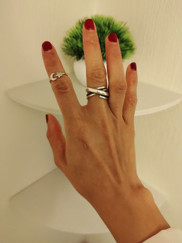 Customer photo review of Anillo de Luna y Estrella Ajustable