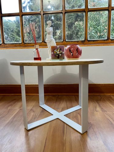 Customer photo review of Mesa de Centro MIMA Redonda BLANCA