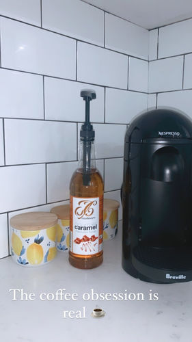 Customer photo review of Caramel Coffee Syrup