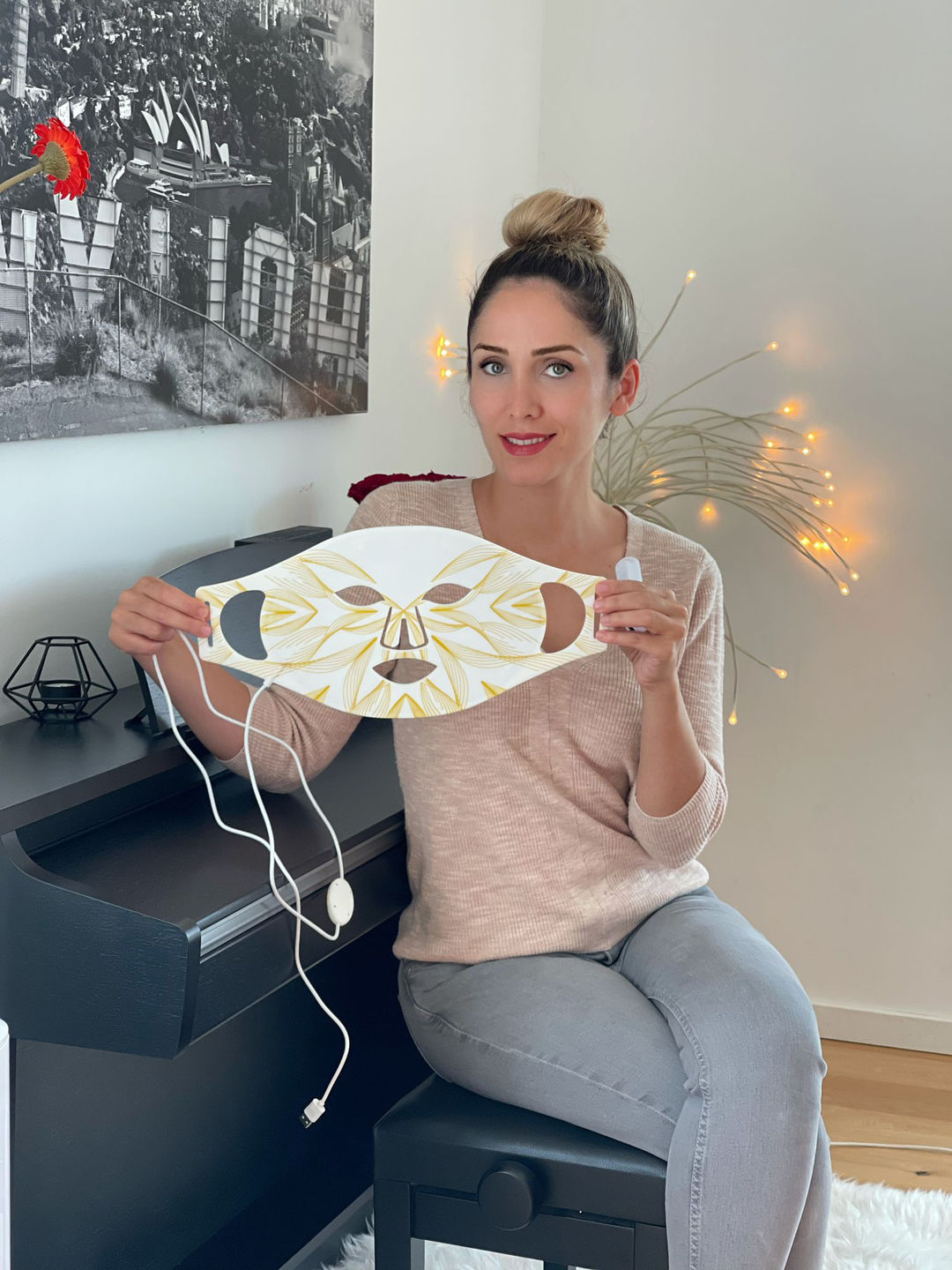 Customer photo review of LED Light Therapy Mask