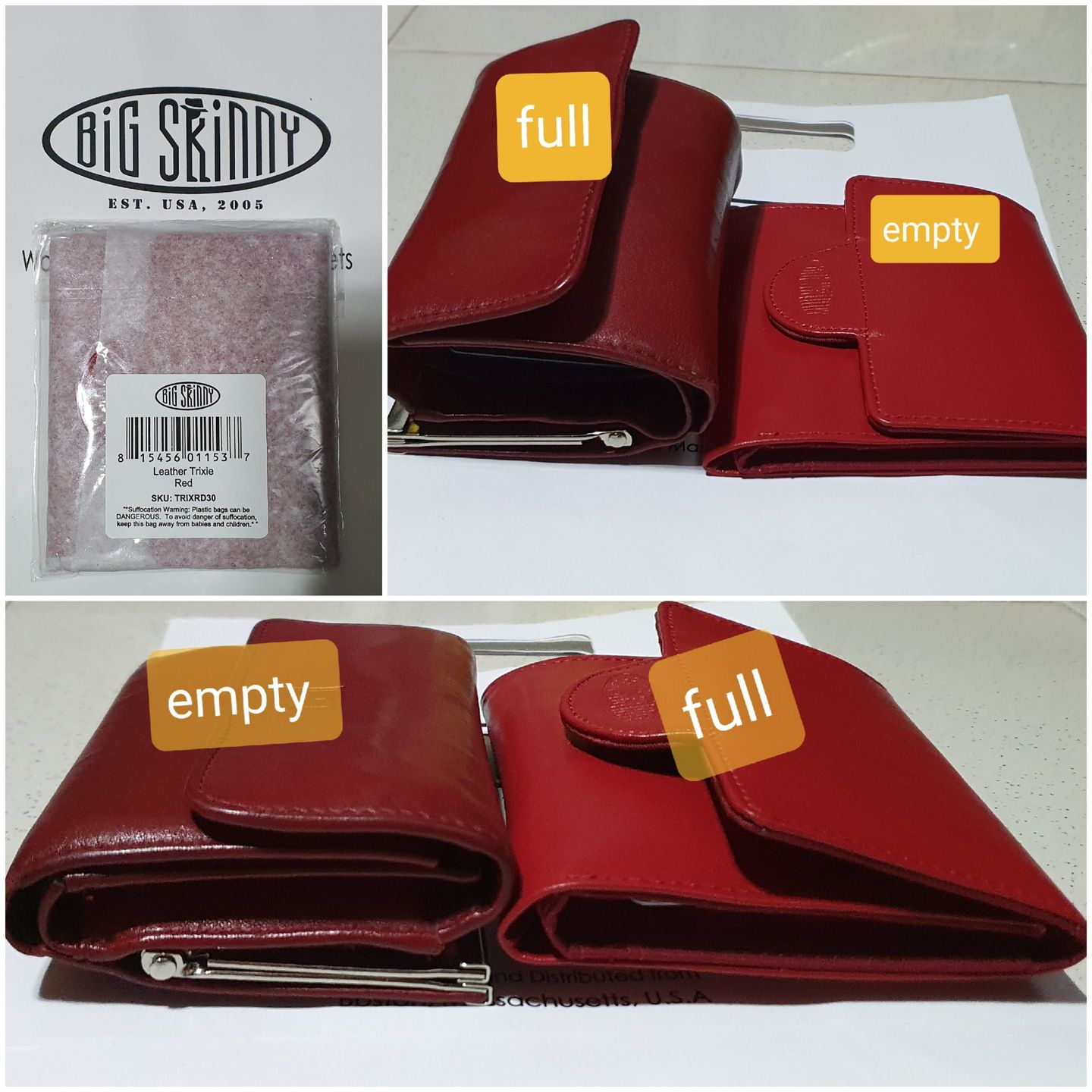 Customer photo review of Leather Trixie Cherry