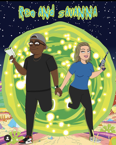 Customer photo review of 'Rick and Morty' Custom Portrait