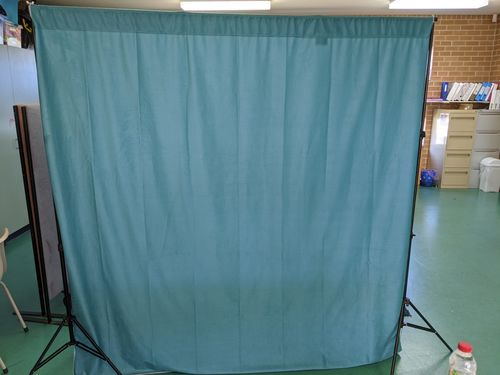 Customer photo review of Kate Blue Green Solid Photography Backdrop