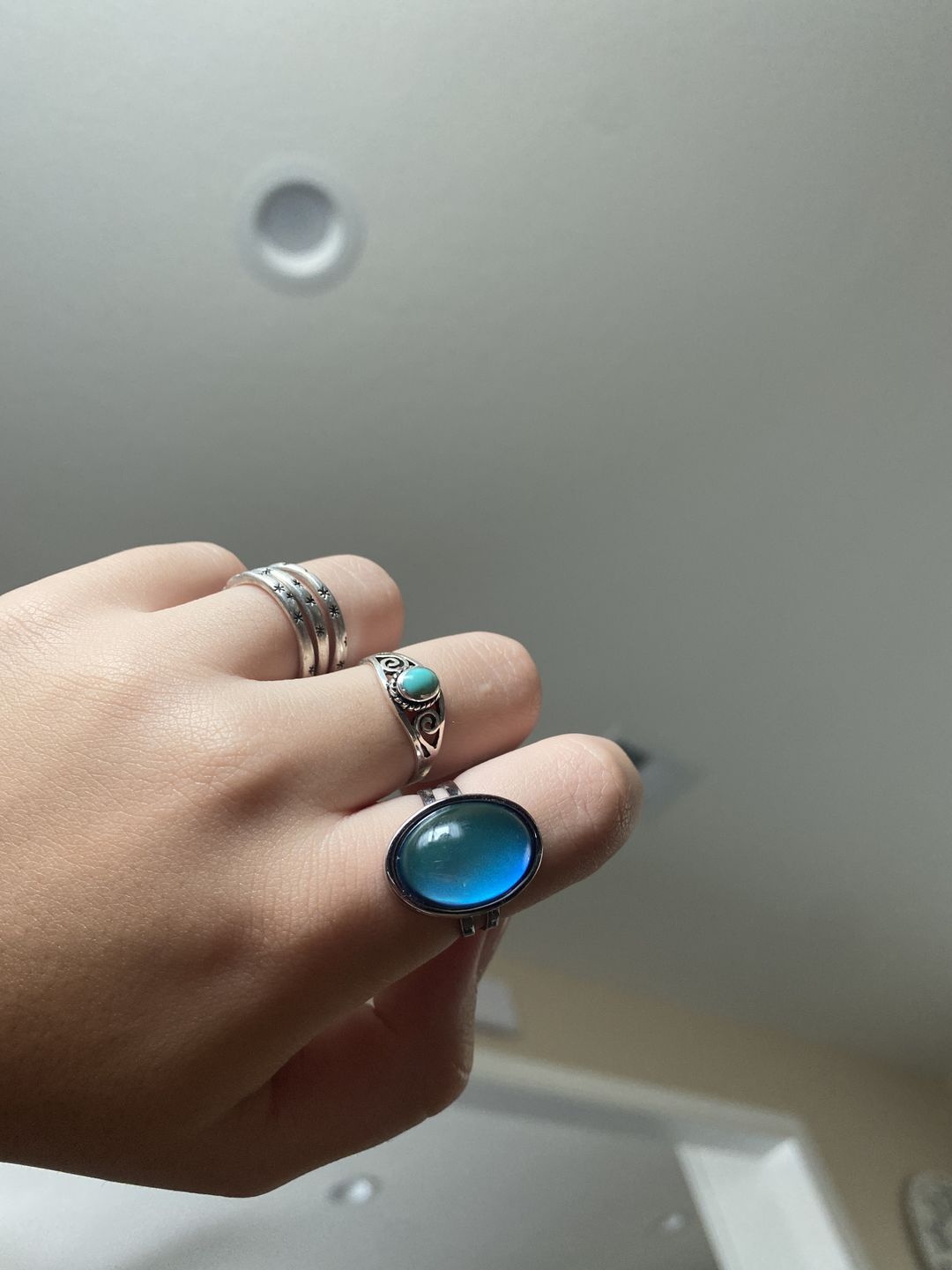 Customer photo review of Oval Mood Ring