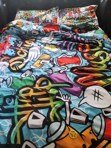 Customer photo review of Streetstyle Graffiti Bedding Set