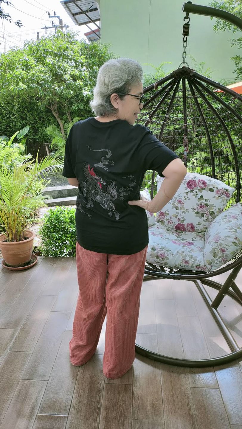 Customer photo review of The Kirin Embroidered Sukajan T-shirt