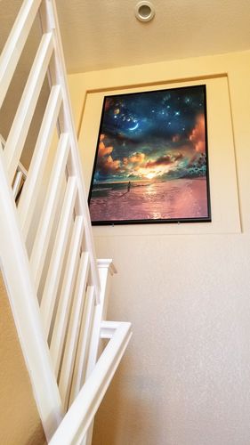 Customer photo review of Beach by Starlight Canvas Art