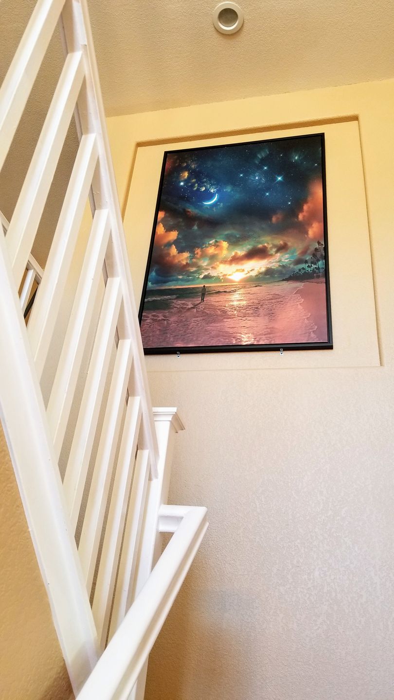 Customer photo review of Beach by Starlight Canvas Art