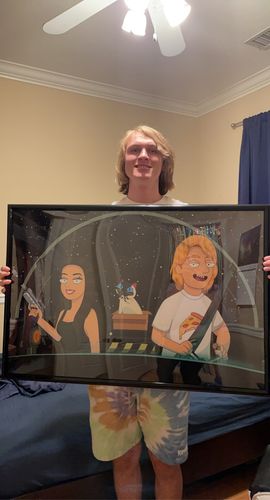 Customer photo review of 'Rick and Morty' Custom Portrait