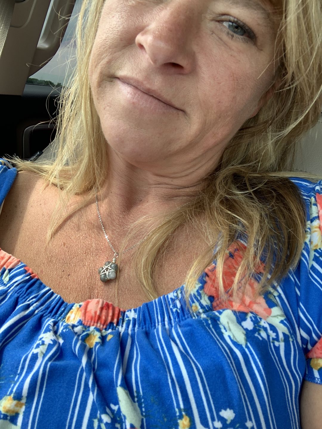 Customer photo review of Crystal Pentagram Necklace – Your Shield in Unsteady Times