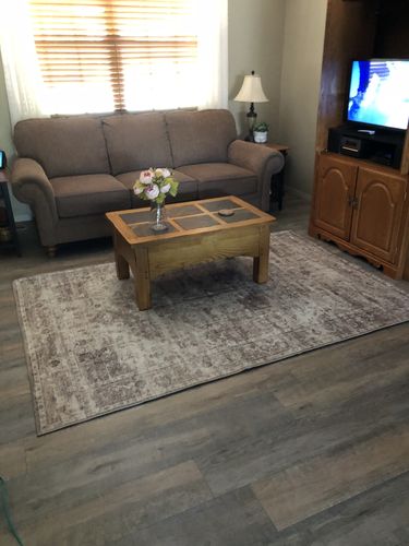 Customer photo review of Chateau Beige Rug