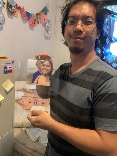 Customer photo review of Custom Song Plaque - The Best Anniversary Gift for Couples