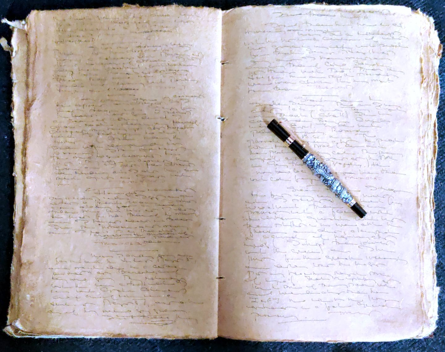 Customer photo review of Vintage Leather Journal – Deckle Edge Paper