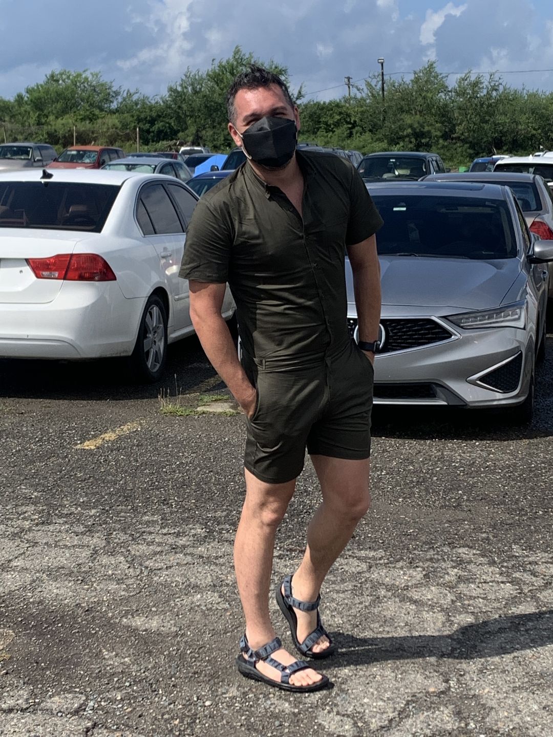 Customer photo review of Olive Mens Romper
