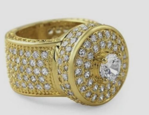 Customer photo review of 18k Gold Finish CZ Custom Jumbo Blizzard Ring