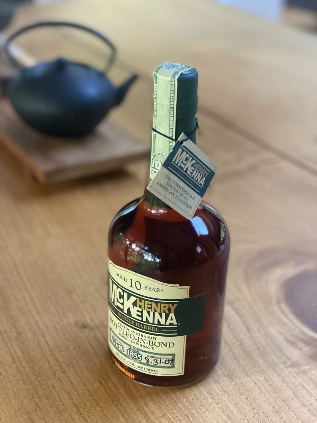 Customer photo review of Henry McKenna Aged 10 Year Single Barrel Bottled In Bond Bourbon Whiskey
