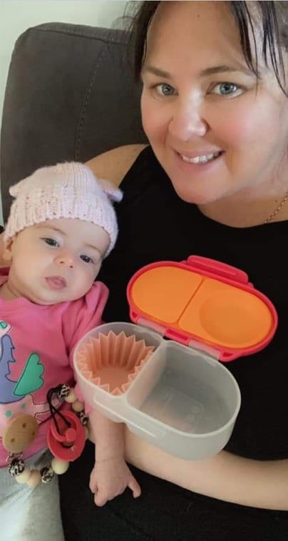 Customer photo review of b.box Snackbox – Strawberry Shake