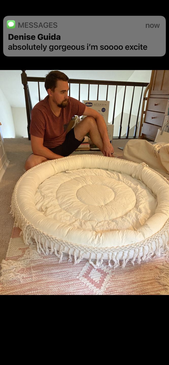 Customer photo review of round play mat - large