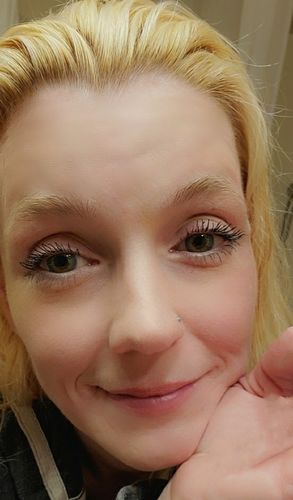 Customer photo review of [US Warehouse] [buy 2 get 2 free] Fantasy Midnight Blue Contact Lenses